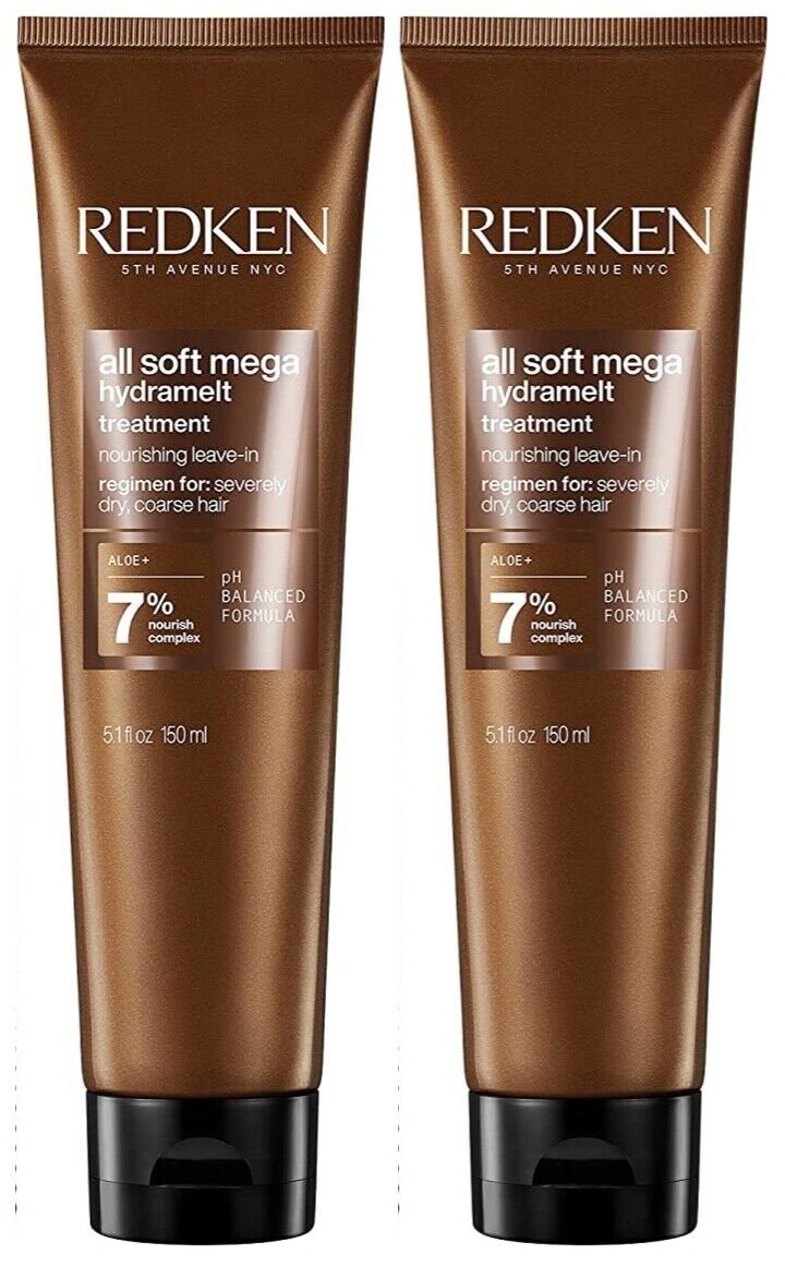 ($54.00 Value) Redken All Soft Mega Hydramelt Severely Dry Hair 5.1oz (Set of 2)