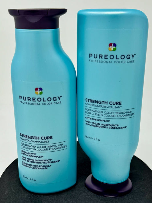 Pureology Strength Cure Shampoo Conditioner 9oz Duo Set