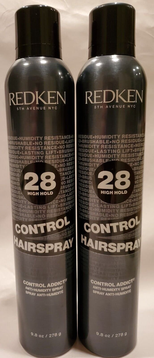 Redken New Control Addict 28 High Hold Hairspray 2 Pack 9.8 oz. 100% Authentic