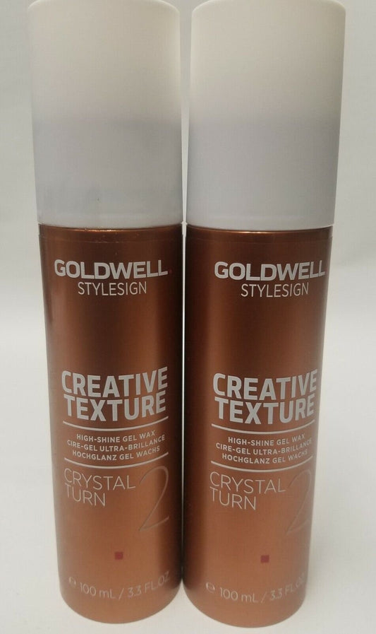 Goldwell Stylesign Creative Texture Crystal Turn HighShine Gel Wax 3.3 oz 2 Pack