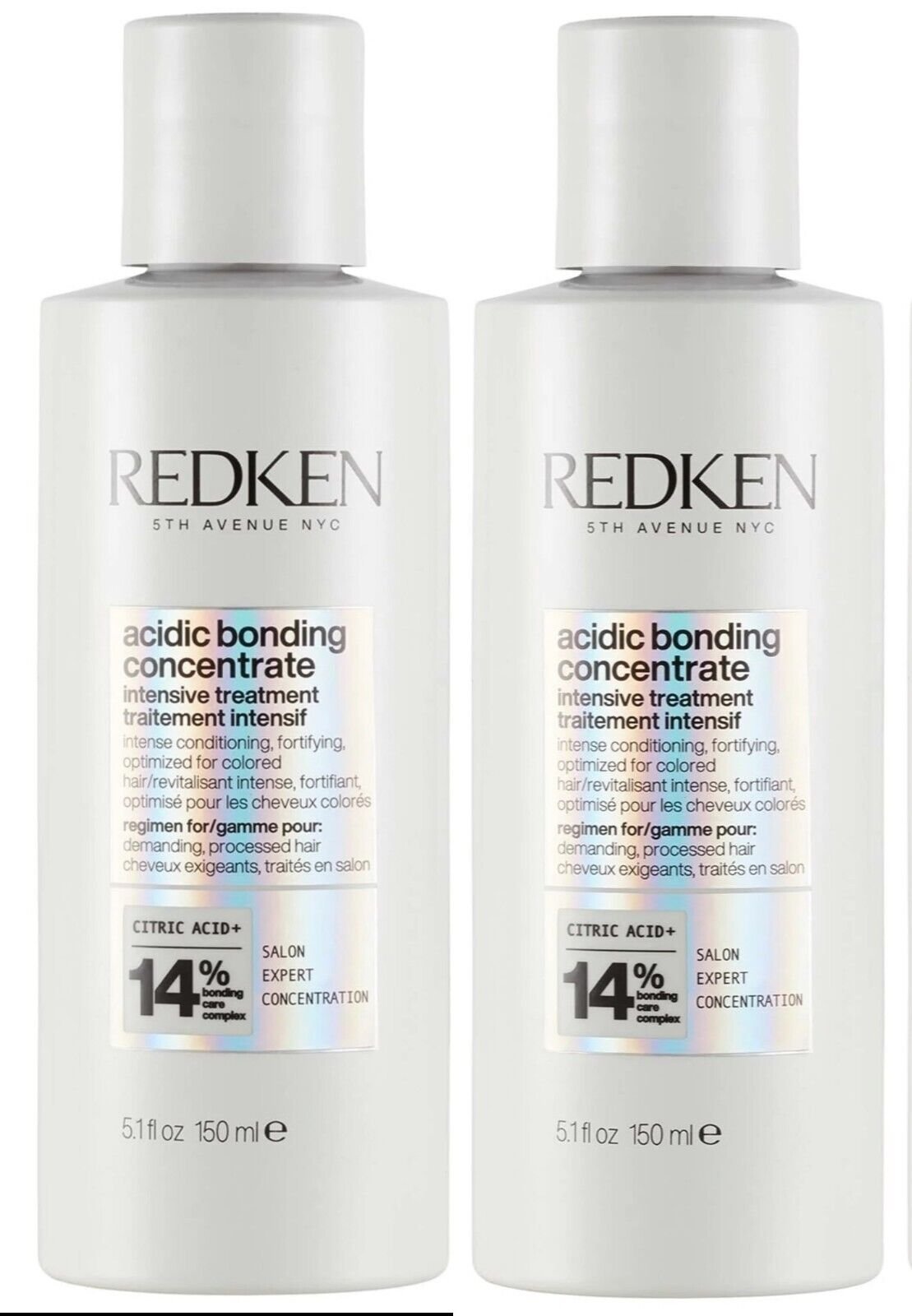 ($60 Value) Redken Acidic Bonding Concentrate Intensive Treatment 5.1oz Set of 2