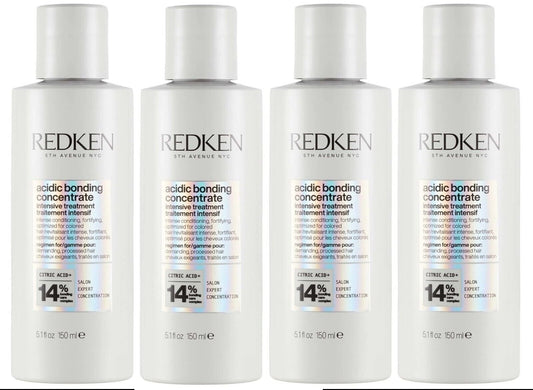 ($120 Value) Redken Acidic Bonding Concentrate Intensive Treatment 5oz  Set of 4