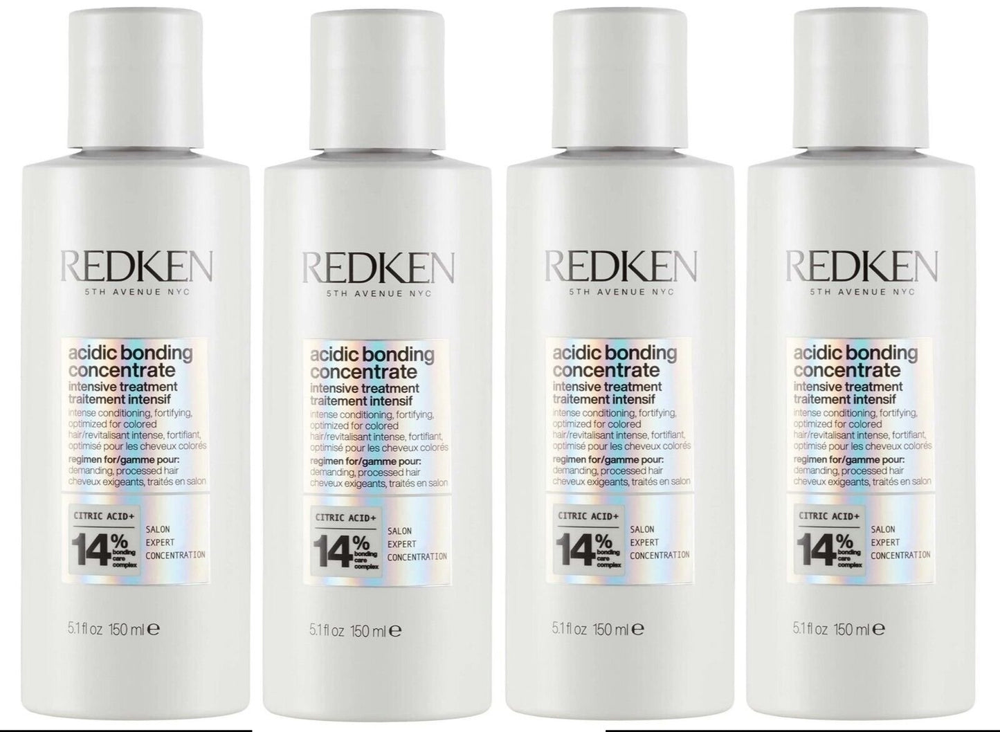 ($120 Value) Redken Acidic Bonding Concentrate Intensive Treatment 5oz  Set of 4