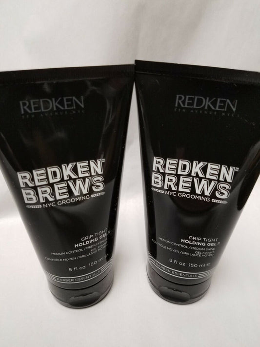 Redken New Brews Grip Tight Holding Gel 5 oz. 2 Pack 100% Authentic