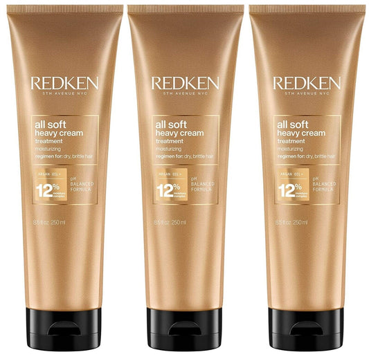 ($81.00 Value) Redken All Soft Heavy Cream, 8.5oz. (Set of 3)