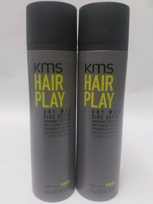 KMS Hairplay Dry Wax 4.3 oz. 2 Pack 100% Authentic Buy With Confidence