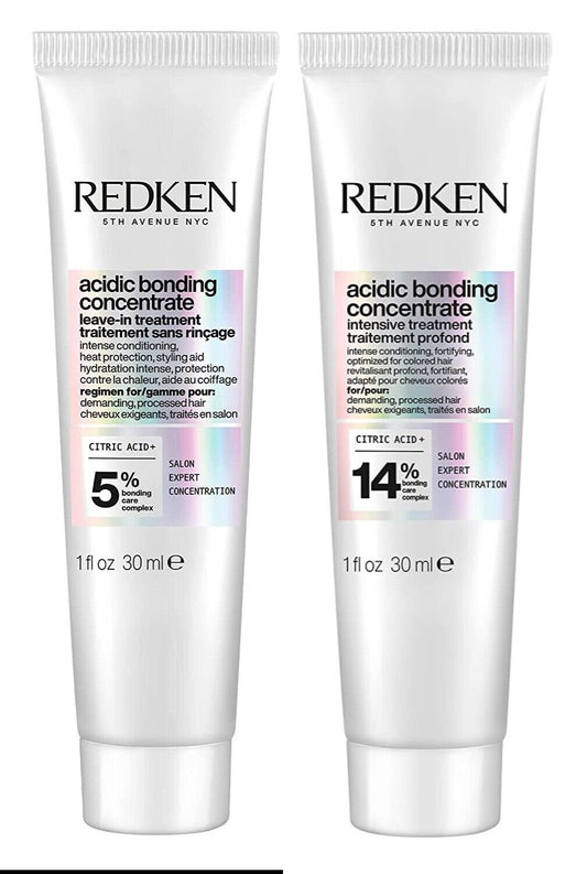 Redken Acidic Bonding Concentrate Leave-In and Treatment Travel Set 1 fl oz Each