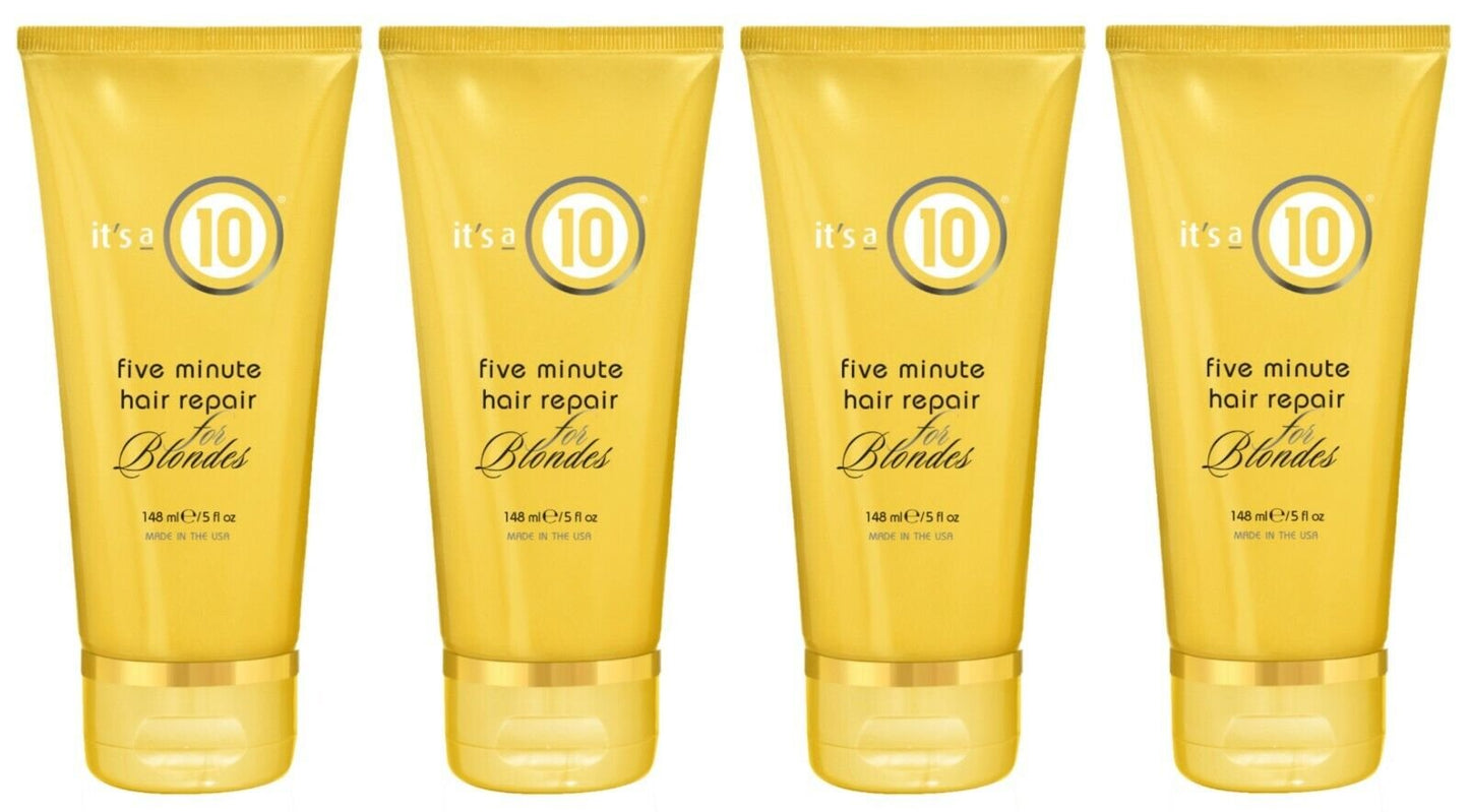 IT'S A 10 Five Minute Hair Repair for Blondes 5 oz. (Pack of 4) 100% Authentic